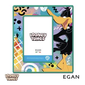 Portafoto con Daffy Duck Personaggio Looney Tunes in Ceramica Smaltata Egan - 18 x H 20 cm