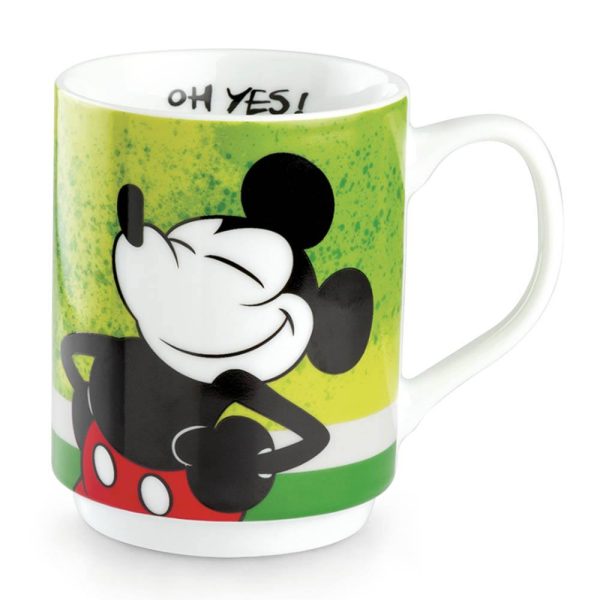 Mug Impilabile con Topolino Mickey Mouse Contento Personaggio ©Disney in Porcellana Egan - immagine 2