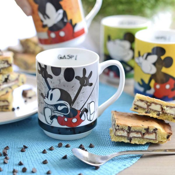 Mug Impilabile con Topolino Mickey Mouse Spaventato Personaggio ©Disney in Porcellana Egan - immagine 3