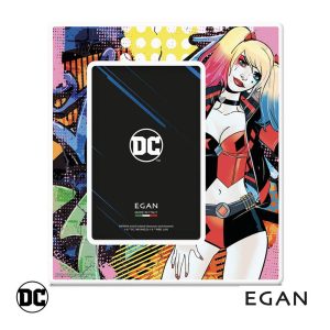 Portafoto con Harley Quinn Personaggio DC Comics in Ceramica Smaltata Egan - 18 x H 20 cm