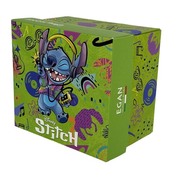 Mug Impilabile con Stitch che Ascolta Musica Personaggio ©Disney in Porcellana Egan - immagine 4
