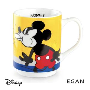 Mug Impilabile con Topolino Mickey Mouse che Fa la Pernacchia Personaggio ©Disney in Porcellana Egan