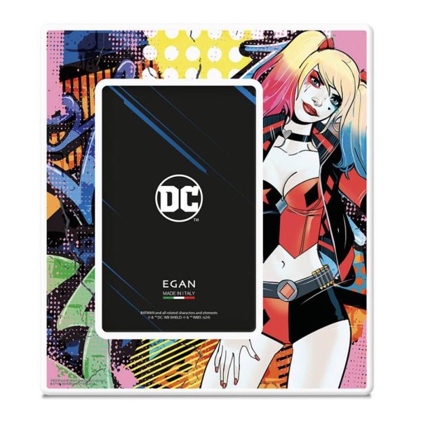 Portafoto con Harley Quinn Personaggio DC Comics in Ceramica Smaltata Egan - 18 x H 20 cm - immagine 2