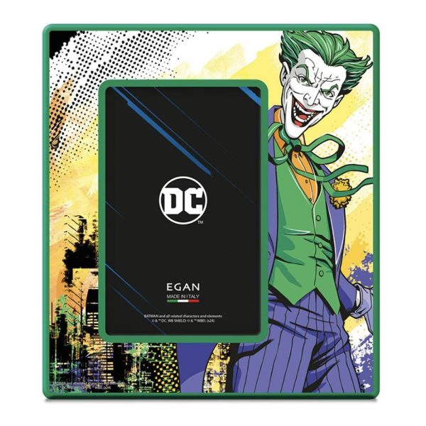 Portafoto con Jocker Personaggio DC Comics in Ceramica Smaltata Egan - 18 x H 20 cm - immagine 2