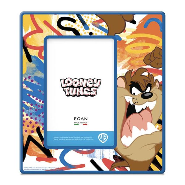 Portafoto con Taz Personaggio Looney Tunes in Ceramica Smaltata Egan - 18 x H 20 cm - immagine 3