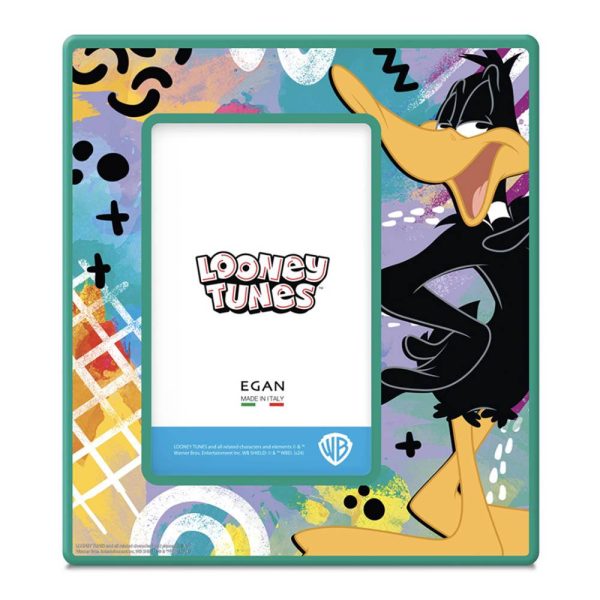 Portafoto con Daffy Duck Personaggio Looney Tunes in Ceramica Smaltata Egan - 18 x H 20 cm - immagine 2