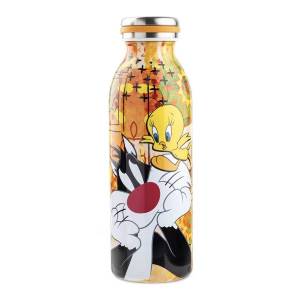 Bottiglia Termica con Titti e Silvestro Personaggi Looney Tunes in Acciaio Inossidabile Egan - 500 ml - immagine 2