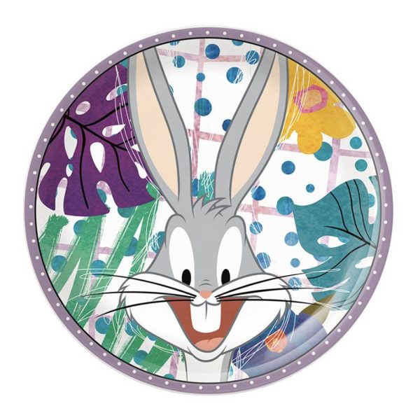 Piattino da Dolce con Bugs Bunny Personaggio Looney Tunes in Porcellana Egan - immagine 3