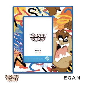 Portafoto con Tazmania Personaggio Looney Tunes in Ceramica Smaltata Egan - 18 x H 20 cm