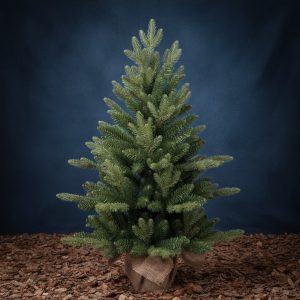 Alberello di Natale Pinetto con Base in Juta - Verde Realistico