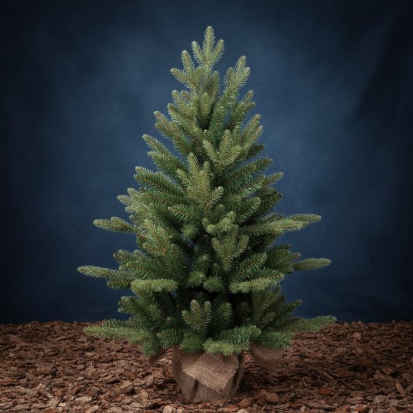Alberello di Natale Pinetto con Base in Juta - Verde Realistico